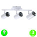 Regleta Aplique City3 Focos Orientables GU10 Blanco [AL4355LM]