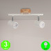 Aplique Regleta Wood Focos Orientables color Blanco madera GU10 [AL4502LM]