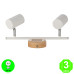 Aplique Regleta Wood Focos Orientables color Blanco madera GU10 [AL4502LM]