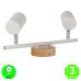 Aplique Regleta Wood Focos Orientables color Blanco madera GU10 [AL4502LM]