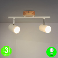 Aplique Regleta Wood Focos Orientables color Blanco madera GU10 [AL4502LM]