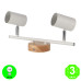 Aplique Regleta Wood Focos Orientables color Blanco madera GU10 [AL4502LM]