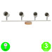 Regleta Aplique Wood4 Focos Orientables Color blanco y madera [AL4504LM]