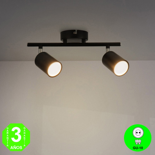 Aplique Regleta Black Focos Orientables color Negro GU10 [AL4506LM]