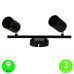 Aplique Regleta Black Focos Orientables color Negro GU10 [AL4506LM]