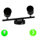 Aplique Regleta Black Focos Orientables color Negro GU10 [AL4506LM]