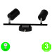 Aplique Regleta Black Focos Orientables color Negro GU10 [AL4506LM]