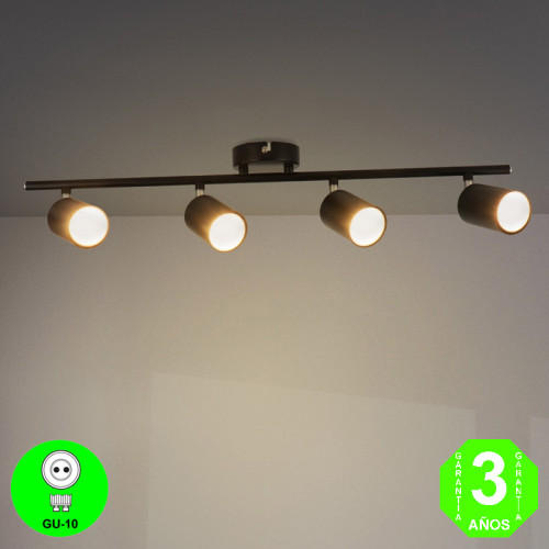 Regleta Aplique Black4 Focos Orientables Color Negro [AL4508LM]