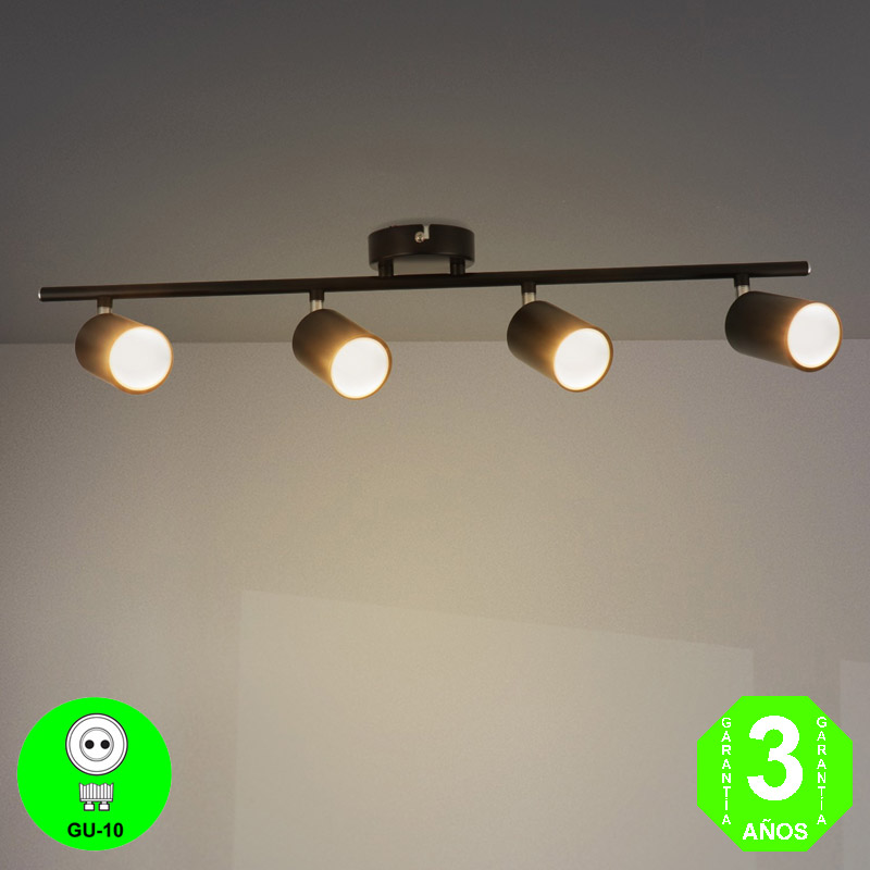 Regleta Aplique Black4 Focos Orientables Color Negro [AL4508LM]