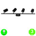 Regleta Aplique Black4 Focos Orientables Color Negro [AL4508LM]