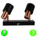 Aplique Regleta Gold Focos Orientables color Negro Cobre GU10 [AL4510LM]