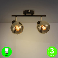 Aplique Regleta Glass Focos Orientables color Negro E14 [AL4518LM]