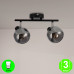Aplique Regleta Glass Focos Orientables color Negro E14 [AL4518LM]