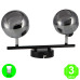 Aplique Regleta Glass Focos Orientables color Negro E14 [AL4518LM]