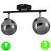 Aplique Regleta Glass Focos Orientables color Negro E14 [AL4518LM]