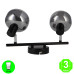 Aplique Regleta Glass Focos Orientables color Negro E14 [AL4518LM]