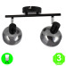 Aplique Regleta Glass Focos Orientables color Negro E14 [AL4518LM]