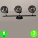 Regleta Aplique Glass3 Focos Orientables Color Negro [AL4519LM]