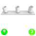 Regleta Aplique Plus3 Focos Orientables Blanco o Negro [AL773RFMB]