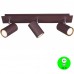 Regleta Aplique 3 Focos Orientables GU10 Marrón Oxido [ALBASIL3MO]