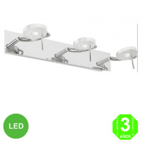 Aplique Regleta Led BOREA3 focos Óptica plana Orientable Color Cromado [ALBOREA3MB]