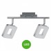 Aplique Regleta Led 2 focos Cuadrados Orientables Color Níquel [ALLCL103961]