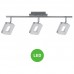 Aplique Regleta Led Orientable 3 focos Cuadrados Color Níquel [ALLCL103962]
