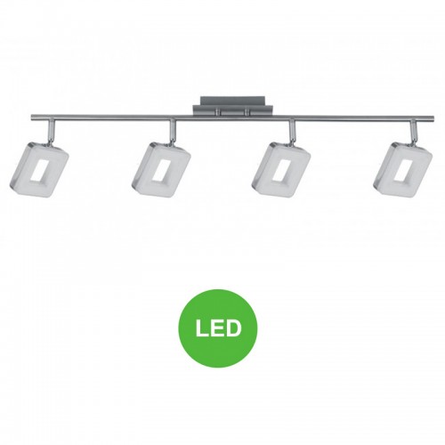 Aplique Regleta Led Orientable 4 focos Cuadrados Color Níquel [ALLCL103963]