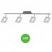 Aplique Regleta Led Orientable 4 focos Cuadrados Color Níquel [ALLCL103963]