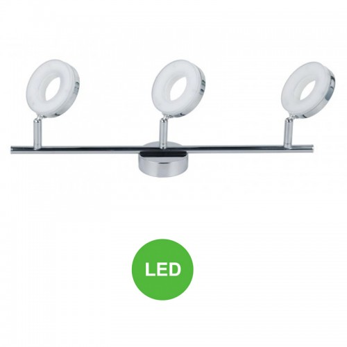 Aplique Regleta Led Orientable 3 focos Circulares Color Cromado [ALLCL103967]