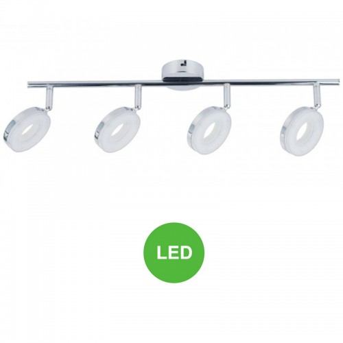 Aplique Regleta Led Orientable 4 focos Circulares Color Cromado [ALLCL103969]