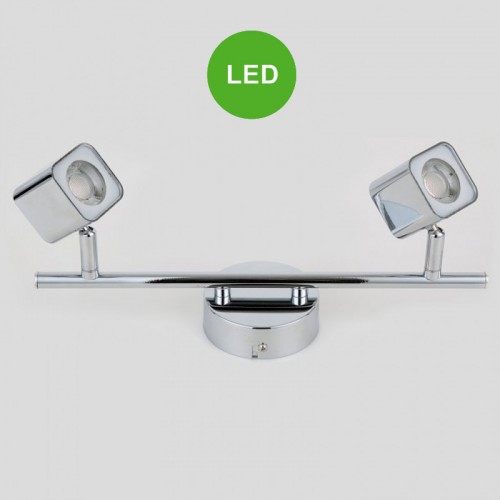 Aplique Regleta Led 2 focos Cubo Color Cromado orientables [ALLCL104631]