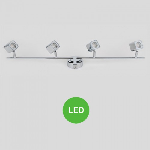 Aplique Regleta Led 4 focos Cubo Orientables Color Cromado [ALLCL104633]