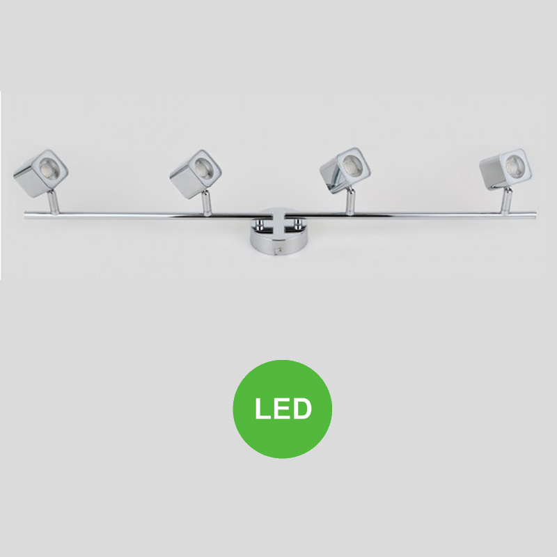 Aplique Regleta Led 4 focos Cubo Orientables Color Cromado [ALLCL104633]