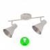 Aplique Regleta 2 focos Bombilla E14 Color Blanco Mate interior Plata [ALLCL104962]