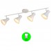 Aplique Regleta 4 focos Bombilla E14 Color Blanco interior Plata [ALLCL104964]