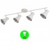 Aplique Regleta 4 focos Bombilla E14 Color Blanco interior Plata [ALLCL104964]