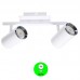 Regleta Aplique 2 Focos Orientables GU10 Blanco [ALLM4354]