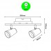 Regleta Aplique 2 Focos Orientables GU10 Blanco [ALLM4354]
