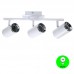 Regleta Aplique 3 Focos Orientables GU10 Blanco Mod. City [ALLM4355]