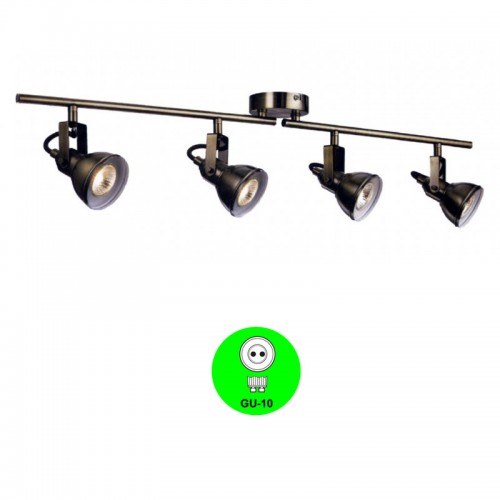 Aplique Regleta Vintage 4 focos 2 Brazos GU10 Color Pavonado [ALMB1544P]