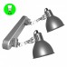 Aplique Regleta 2 focos Articulados E14 Color Aluminio o Plata Mate [ALMB7017]