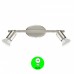 Aplique Regleta 2 focos Orientables GU10 Color Níquel Mate [ALMB92596]