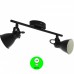 Aplique Regleta 2 focos orientables GU10 Color Negro [ALMBAP8398N]