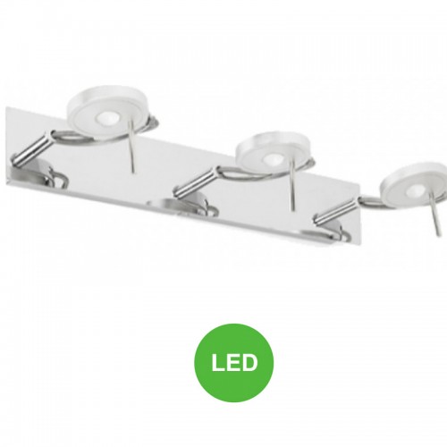 Aplique Regleta Led 3 focos Óptica plana Orientable Color Cromado [ALMBBOREA3]