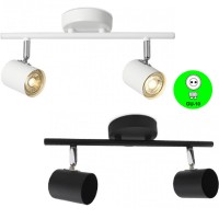 Aplique Regleta 2 focos orientables GU10 Color Blanco o Negro [ALMBMIG2]