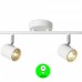 Aplique Regleta 2 focos orientables GU10 Color Blanco o Negro [ALMBMIG2]