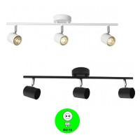 Aplique Regleta 3 focos GU10 Color Blanco o Negro [ALMB MIG3]