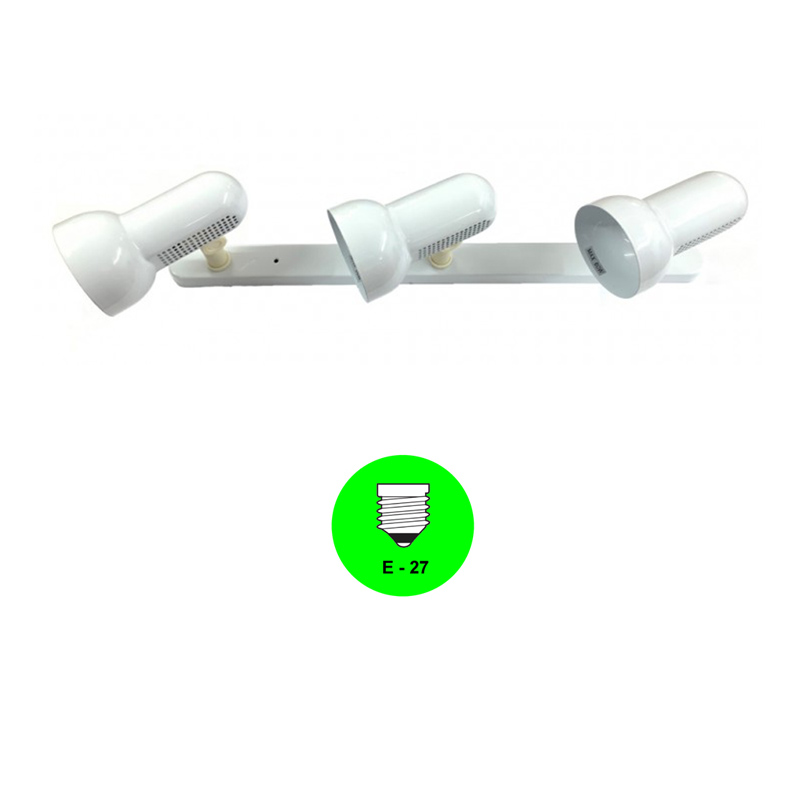 Aplique Regleta Murci 3 focos orientables E27 Color Blanco [ALMBY402-3]
