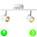 Aplique Regleta 2 focos orientables GU10 Color Blanco o Negro [ALMIGA2MB]